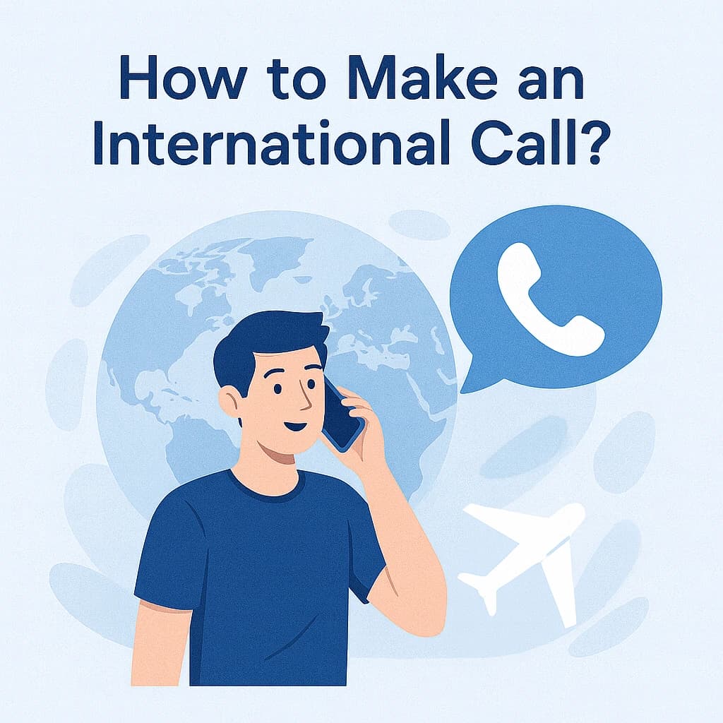 International Calling Illustration - Global communication and connectivity